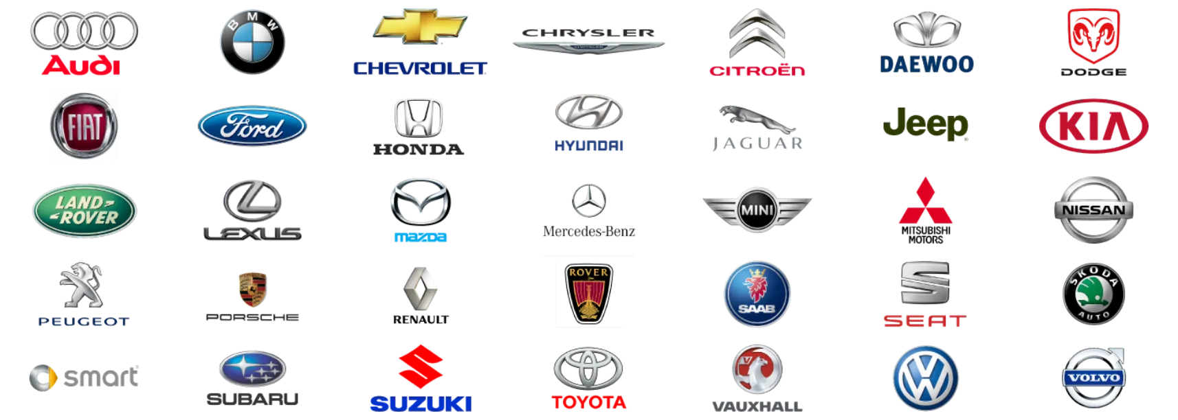 Landing Pg Company Car Logos
