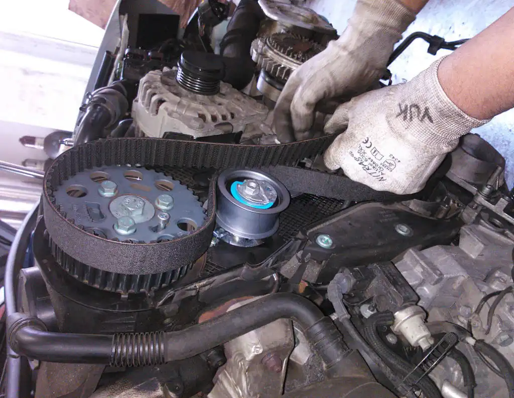 Car Timing Belt Replacement Job Is Done By The Mechanic Of London Motor Sports