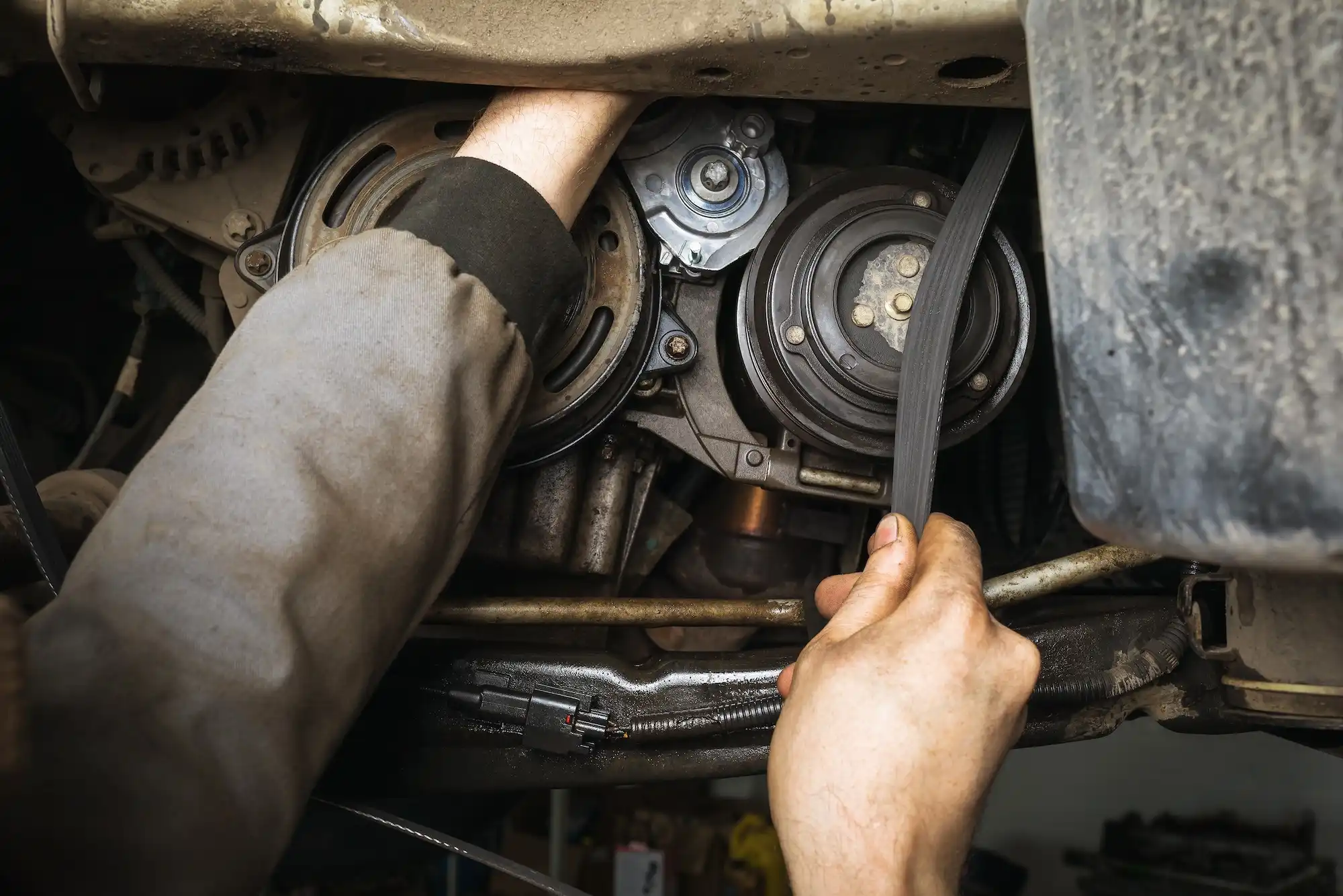 Car Timing Belt Replacement Job Is Done By The Mechanic Of London Motor Sports