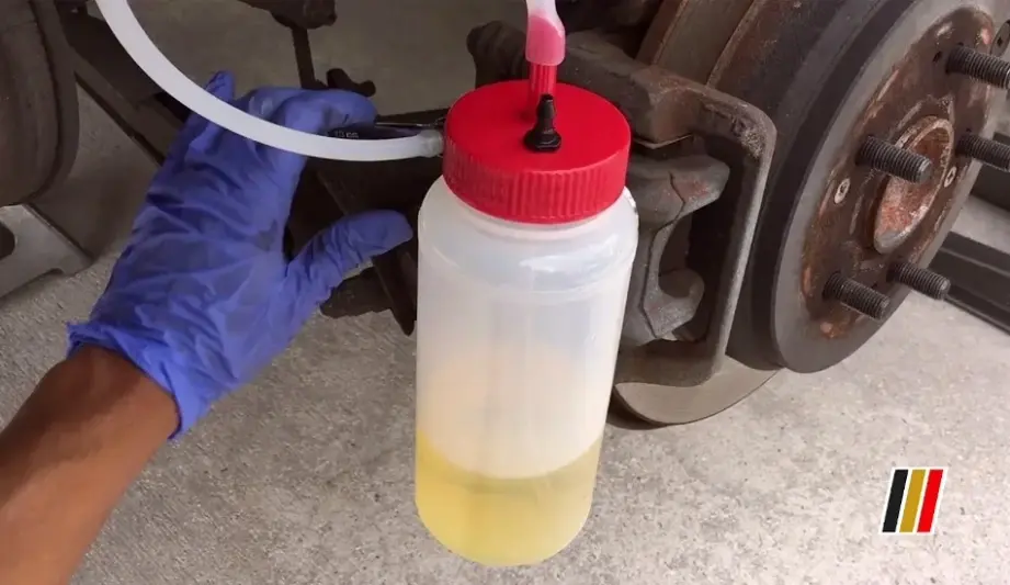 Brake Fluid Oil In Red Bottle