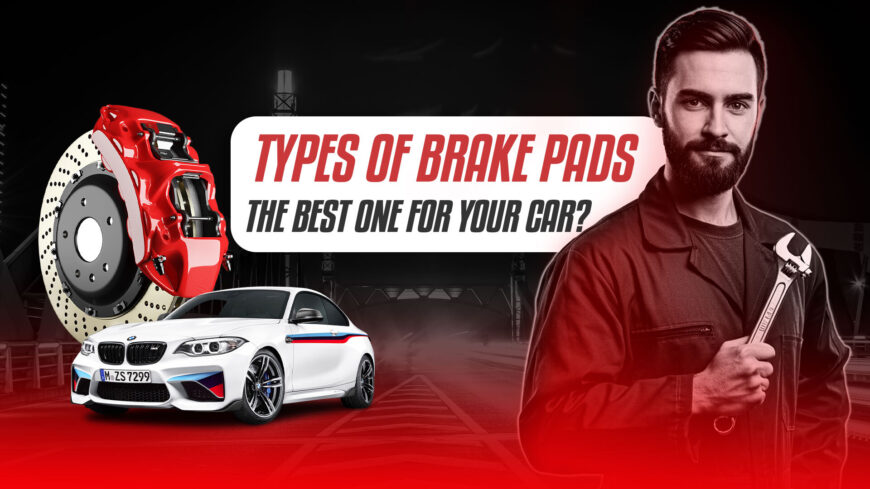 Mechanic Holding Wrench With High-Performance Brake System And Bmw Car In Background – Blog Cover Image For 'Types Of Brake Pads: The Best One For Your Car?